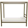Twin Gold Metal Canopy Bed Frame