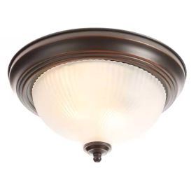 11 Inch Oil Rubbed Bronze Flush Mount Ceiling Light