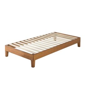 Twin Solid Wood Platform Bed Frame – Natural Finish