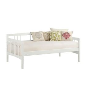 White Solid Wood Twin Daybed Frame