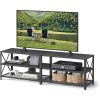 Industrial Metal Wood TV Stand for TVs Up to 70 Inch