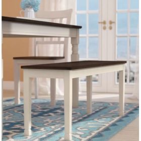 White & Brown Wooden Kitchen Bench, Cottage Style