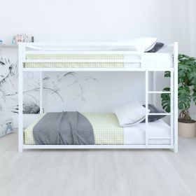 Low Profile Twin White Metal Bunk Bed
