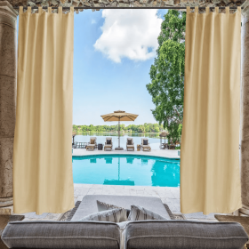 50x120 Outdoor Patio Sun Shade Curtains (Option: Beige)