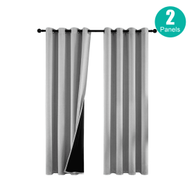 52x63 Polyester Blackout Curtains Thermal Set 2 (Option: Gray)