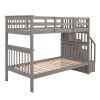 Twin Over Twin Stairway Bunk Bed Storage