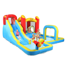 420D 840D Oxford Cloth Slide Pool Trampoline Red Yellow Blue Inflatable Castle (Option: Colorful)