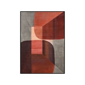 Scandinavian Geometric Abstract Oil Painting on Canvas (size: 90x120cm)